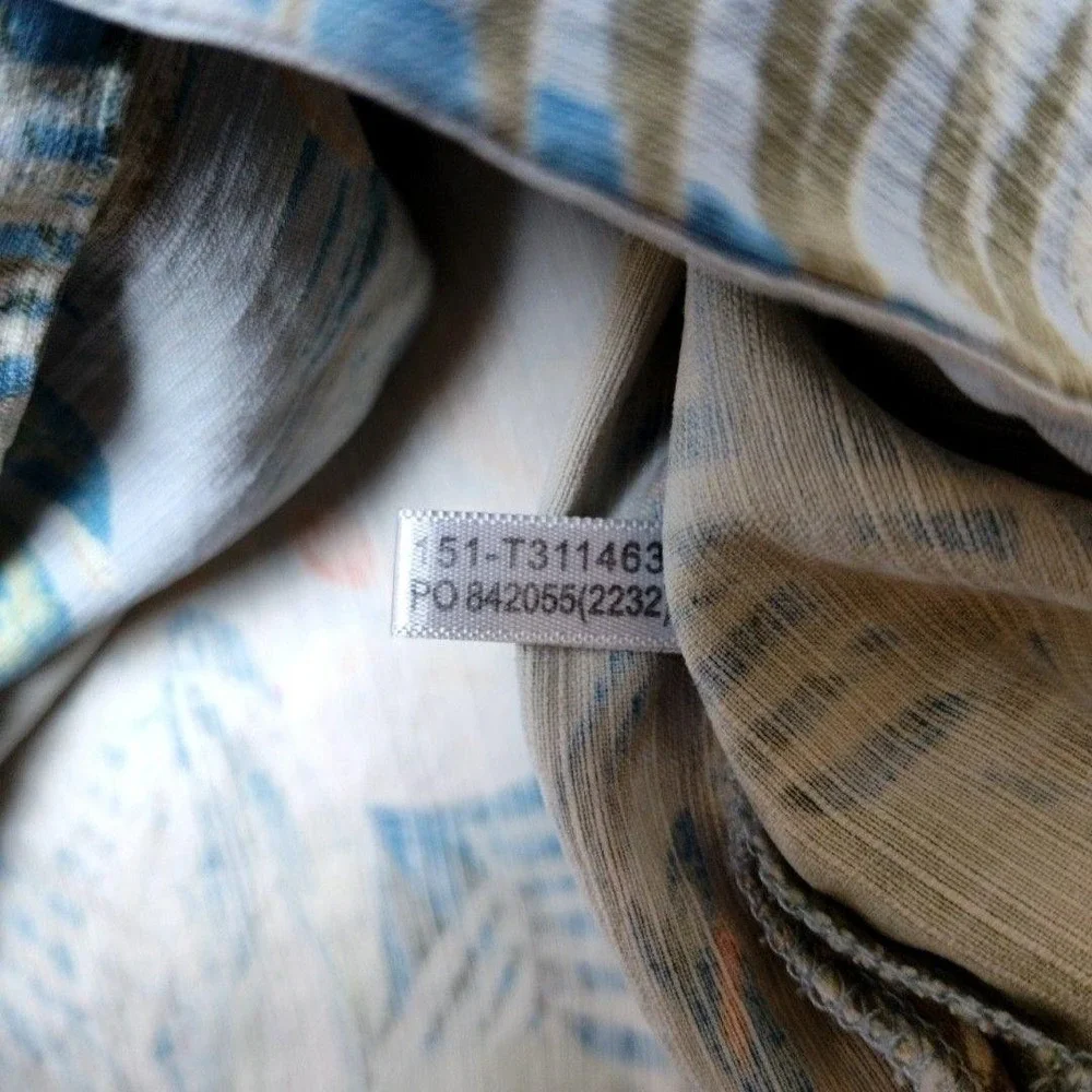 Tommy Bahama Shirt Mens XL Blue Floral Silk Button-Up Short Sleeve Tropical